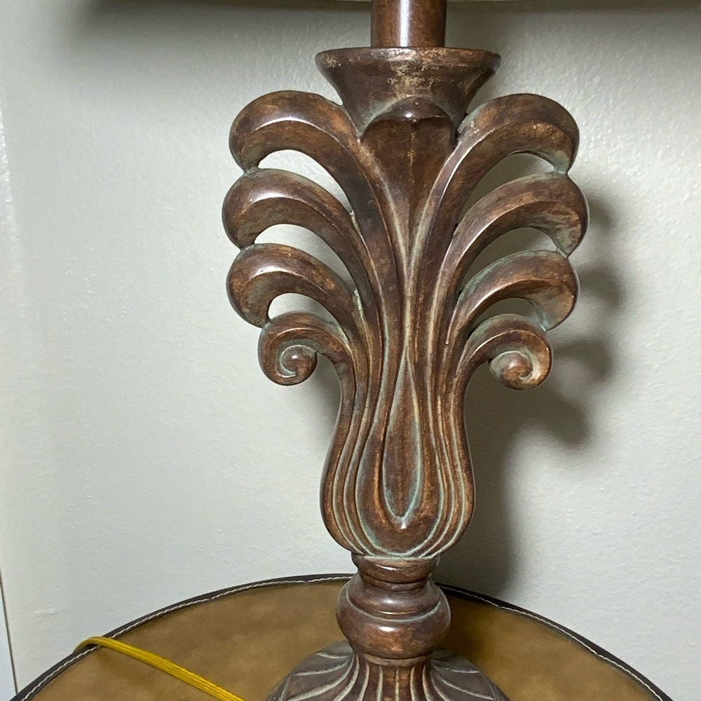 Tuscan Style Bronze Acanthus Table Lamp 27” No Shade - Picture 3 of 13
